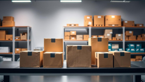 Different size shipping boxes