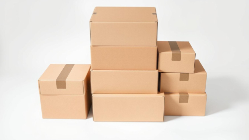 Cardboard shipping boxes