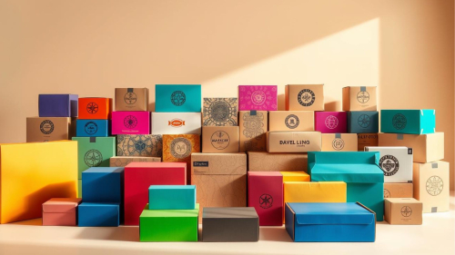 Color shipping boxes and custom cardboard box designs