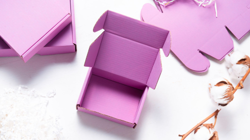 Pinck carboard mailer boxes