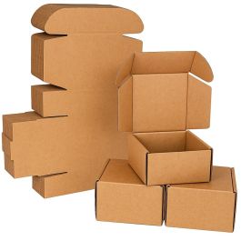 Kraft Mailer Box (E Flute) - 4 x 4 x 4" 