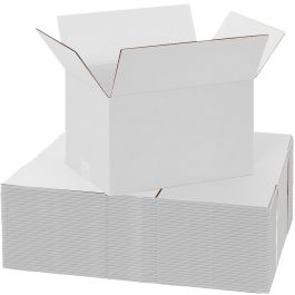 All White Corrugated Box