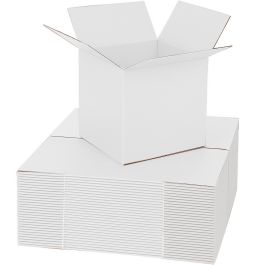 All White Corrugated Box