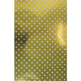 Gold/White Dots Gift Wrapping Paper, Full Ream Roll - 30" x 833'