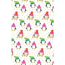 Penguins Gift Wrapping Paper, Full Ream Roll - 30" x 833'