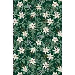 Winter White Floral Wrapping Paper, Full Ream Roll - 30" x 833'