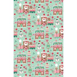 Gingerbread Town Gift Wrap, Full Ream Roll - 30" x 833'
