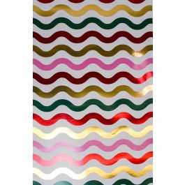 Christmas Waves Gift Wrapping Paper, Full Ream Roll - 30" x 833'