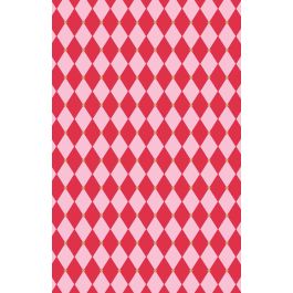 Red & Pink Harlequin Wrapping Paper, Full Ream Roll - 30" x 833'