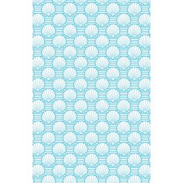 Blue Seashells Wrapping Paper, Full Ream Roll - 30" x 833'