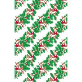 Vintage Reindeer Gift Wrapping Paper, Full Ream Roll - 30" x 833'