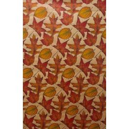 Leaves on Kraft Wrapping Paper, Full Ream Roll - 30" x 833'