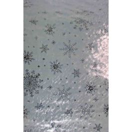 White Christmas Snowflake Gift Wrapping Paper, Full Ream Roll - 30" x 833'