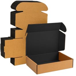 Black Mailer Box (Kraft Outside) - 4 x 4 x 2"