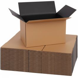 Black Shipping Boxes (Kraft Outside) - 6 X 5 X 3"