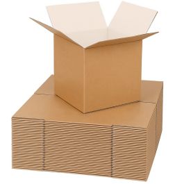 White Shipping Boxes (Kraft Outside) - 4 X 4 X 4"