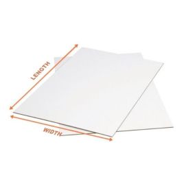 White Top Cardboard Sheet (Kraft Back) (B Flute) - 6 x 9" - 500 Sheets/Case
