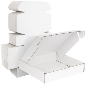 All White Deluxe Literature Mailer Box (B Flute) 