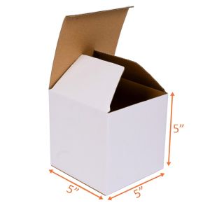 White Reverse Tuck Box - 5 x 5 x 5