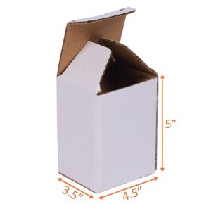 White Reverse Tuck Box - 4½ x 3½ x 5
