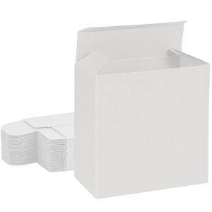 all white reverse tuck box