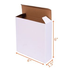 White Reverse Tuck Box - 6 x 1½ x 6