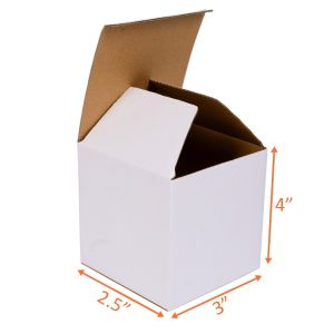 White Reverse Tuck Box - 3 x 2½ x 4
