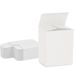 all white reverse tuck box