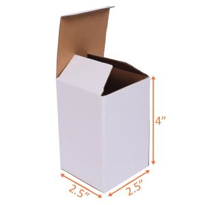 White Reverse Tuck Box - 2½ x 2½ x 4