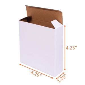 White Reverse Tuck Box - 4¼ x 1¼ x 4¼