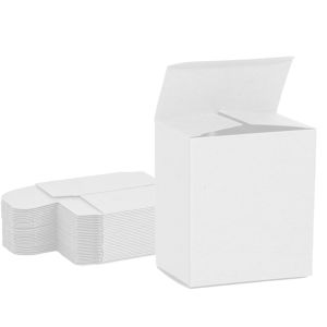 all white reverse tuck box