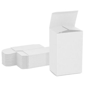 all white reverse tuck box