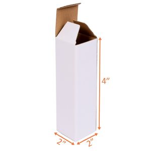 White Reverse Tuck Box - 2 x 2 x 4