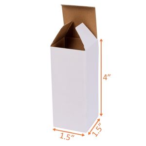 White Reverse Tuck Box - 1½ x 1½ x 4