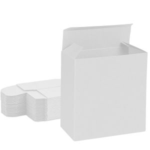 all white reverse tuck box