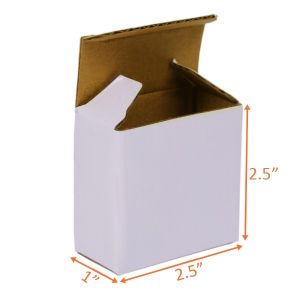 White Reverse Tuck Box - 2½ x 1 x 2½