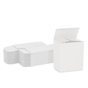 all white reverse tuck box