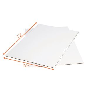 White Top Cardboard Sheet (Kraft Back) (B Flute) - 10 x 12