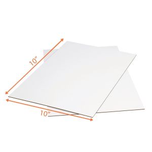 White Top Cardboard Sheet (Kraft Back) (B Flute) - 10 x 10