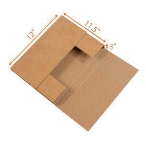 Kraft Easy Fold Mailer (Customizable) - 12 x 11½ x 3