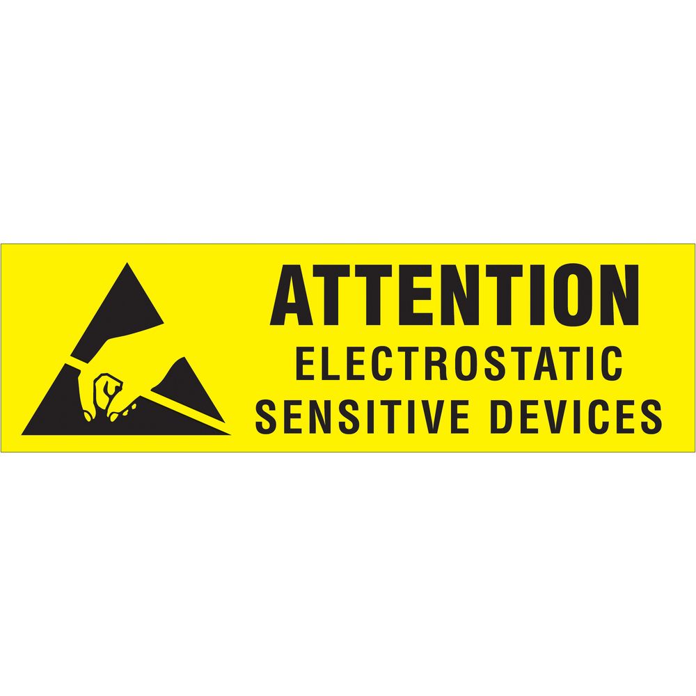 Sensitive Device Sticker 3/8 x 1 1/4