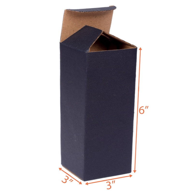 Black Reverse Tuck Box - 3 X 3 X 6 | Carton Box