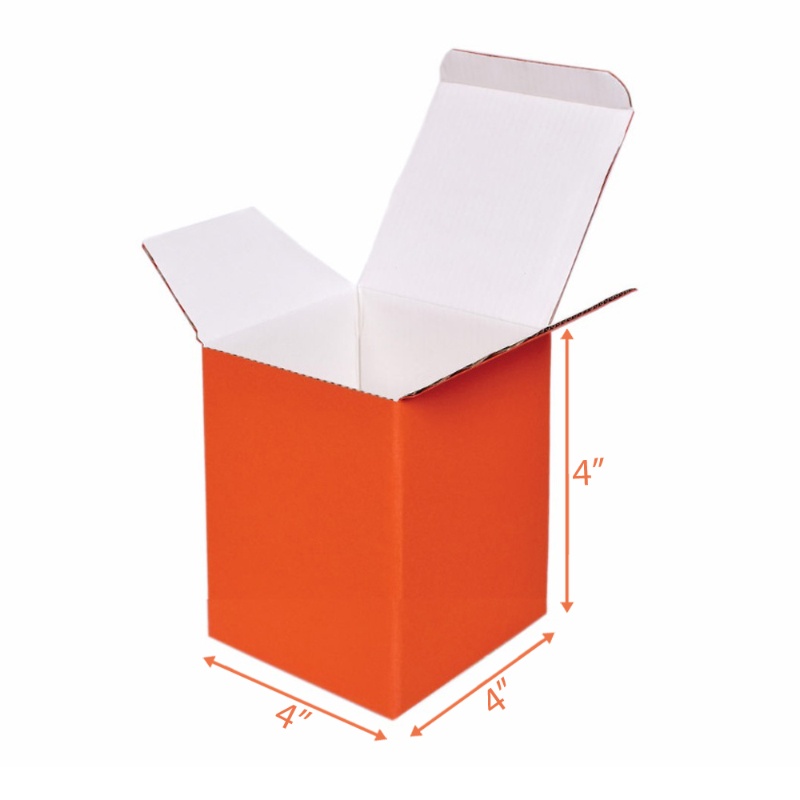 Orange Product Box - 4x4x4 | E Flute Box