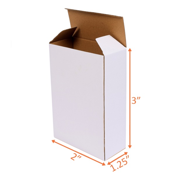 2x1.25x3 White Reverse Tuck Boxes