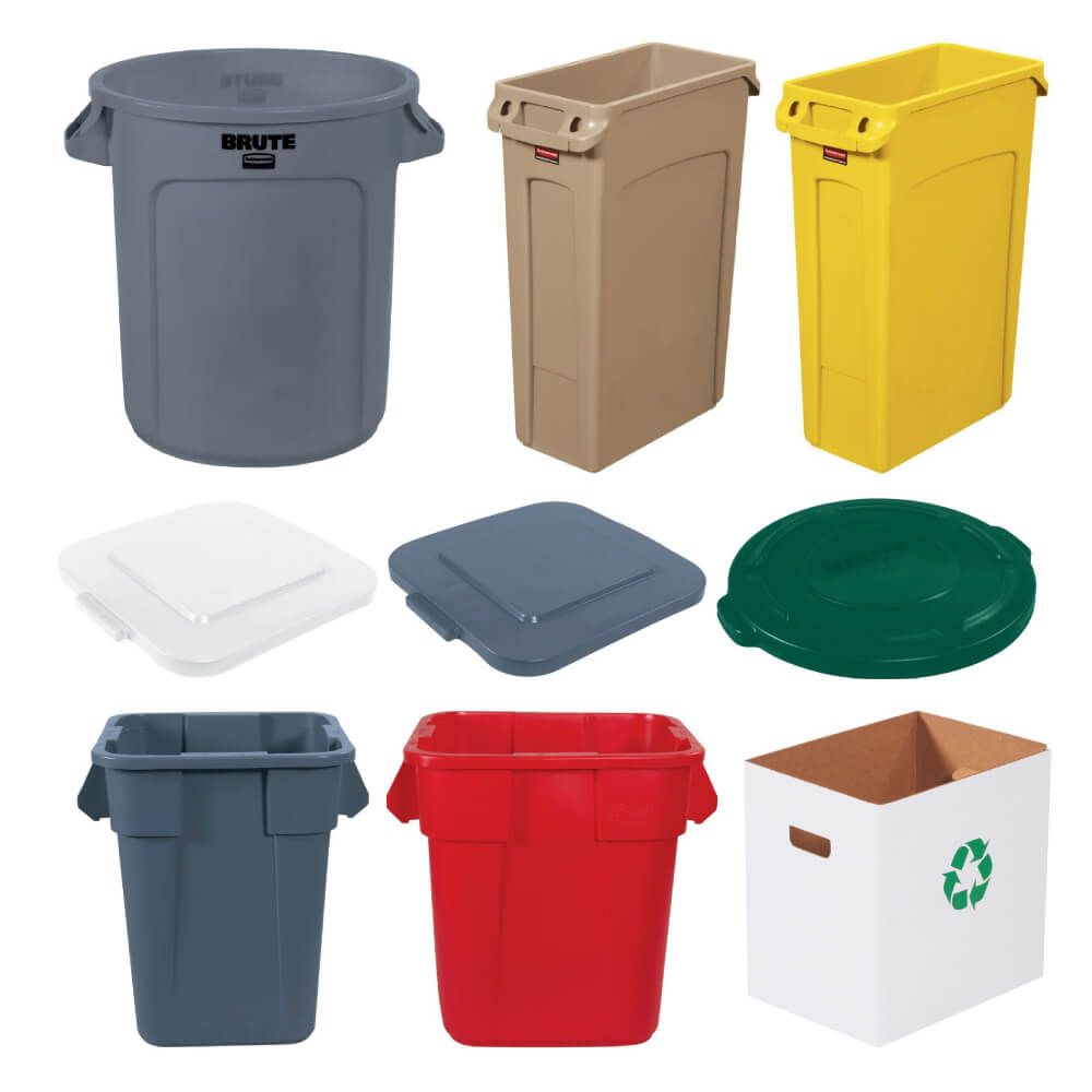 plastic trash cans