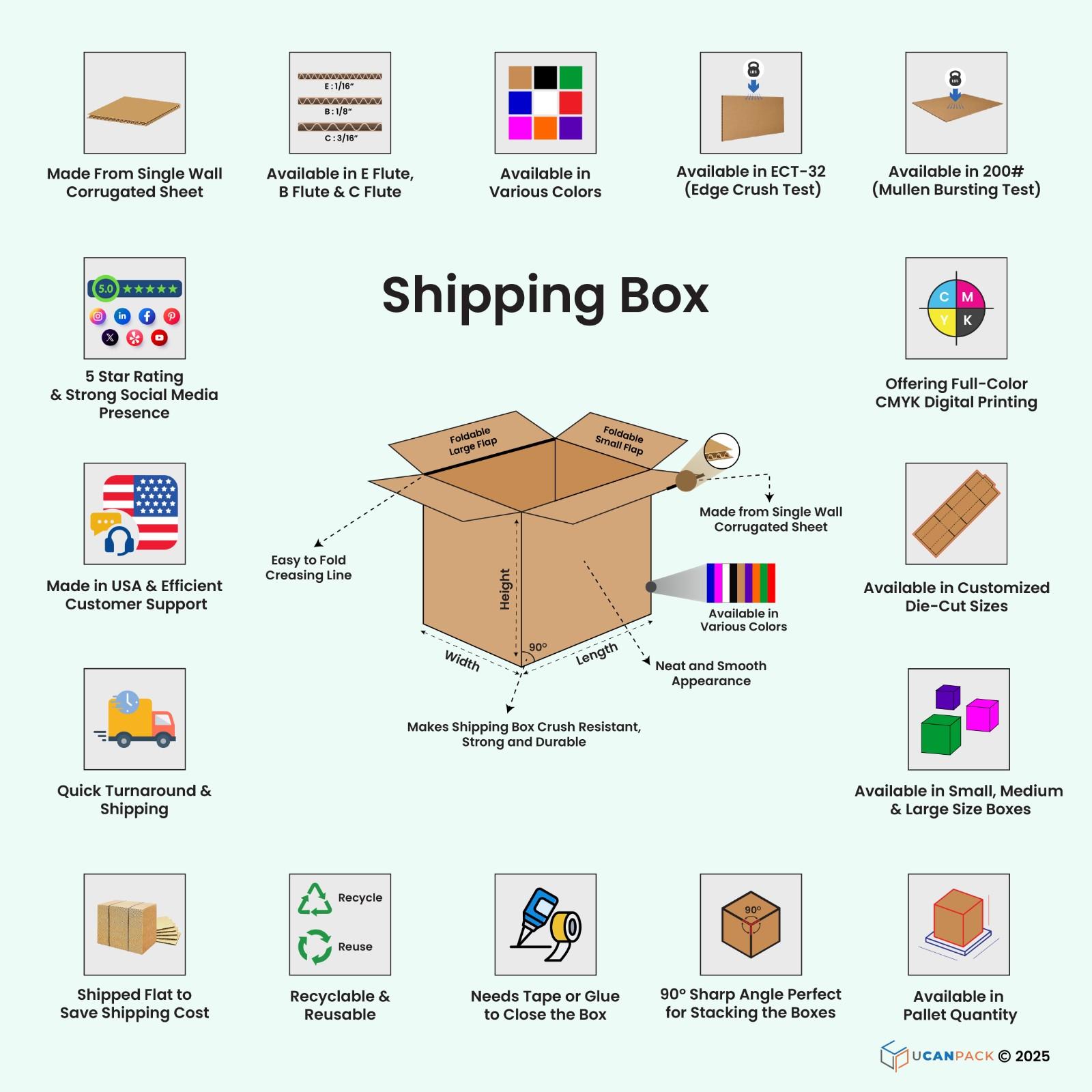 Color Shipping Boxes